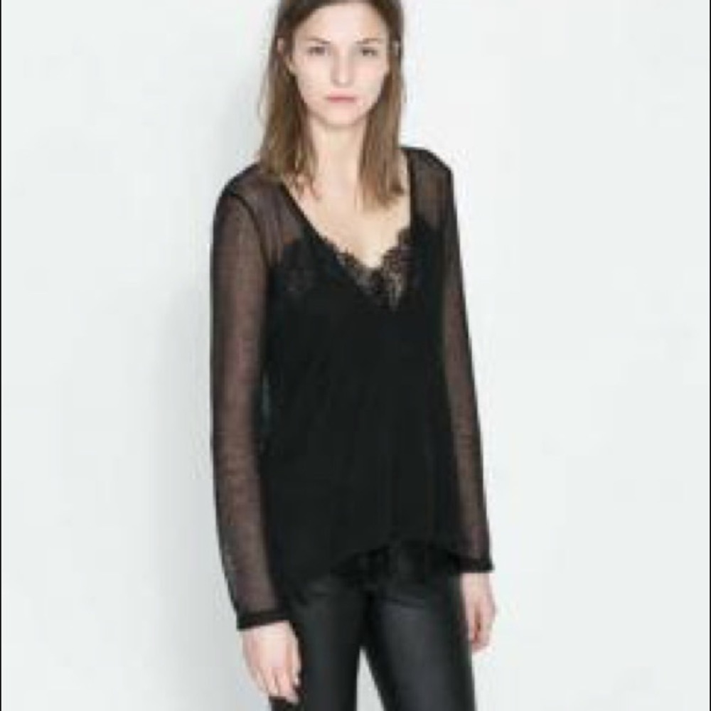 Zara Double Layer Pullover Top